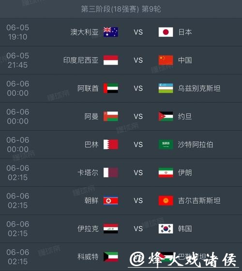 2026世界杯赛程及比赛时间安排